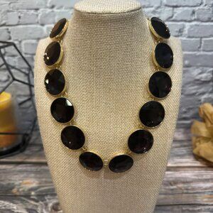 Faceted Amethyst Glass Necklace ITM813